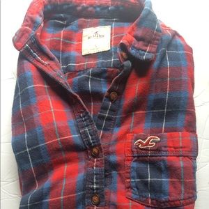 Plaid long sleeve Hollister button up